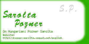 sarolta pozner business card